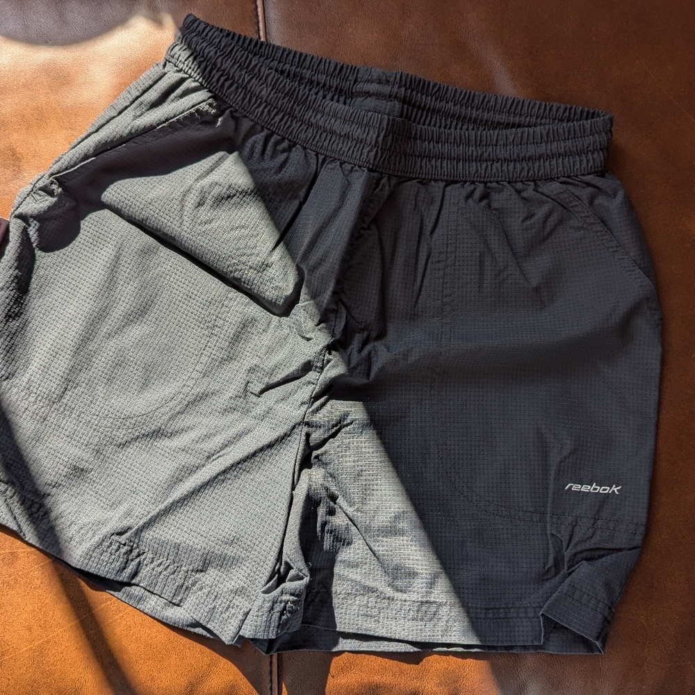 Reebok Black Athletic Shorts Lightweight Elastic Waist